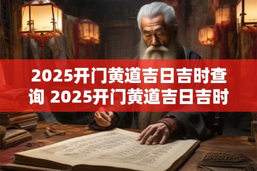 2025开门黄道吉日吉时查询 2025开门黄道吉日吉时查询11月