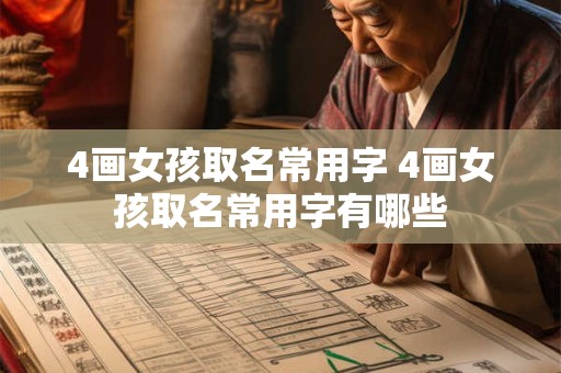 4画女孩取名常用字 4画女孩取名常用字有哪些