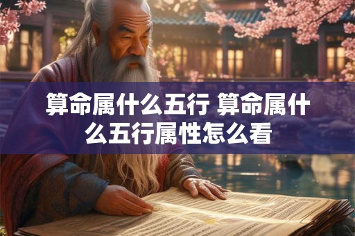 算命属什么五行 算命属什么五行属性怎么看