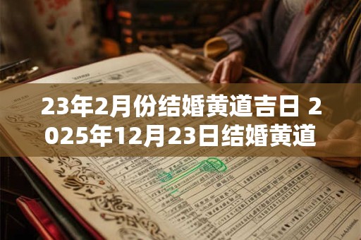 23年2月份结婚黄道吉日 2025年12月23日结婚黄道吉日