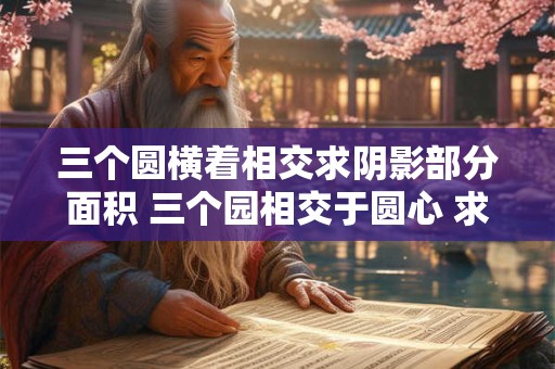 三个圆横着相交求阴影部分面积 三个园相交于圆心 求阴影面积