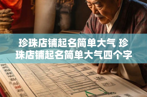 珍珠店铺起名简单大气 珍珠店铺起名简单大气四个字