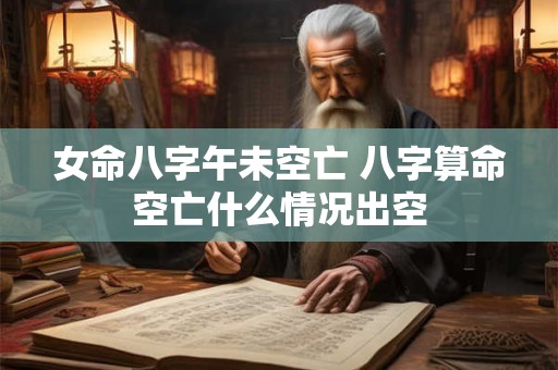 女命八字午未空亡 八字算命空亡什么情况出空