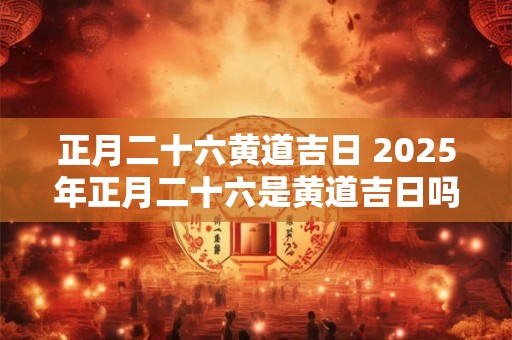 正月二十六黄道吉日 2025年正月二十六是黄道吉日吗周易网