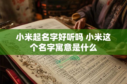 小米起名字好听吗 小米这个名字寓意是什么