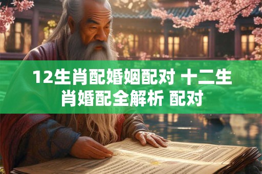 12生肖配婚姻配对 十二生肖婚配全解析 配对 12生肖配婚姻配对 十二生肖婚配全解析 配对