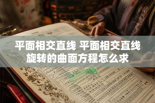 平面相交直线 平面相交直线旋转的曲面方程怎么求