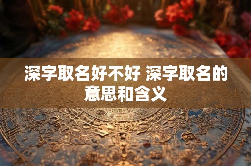 深字取名好不好 深字取名的意思和含义