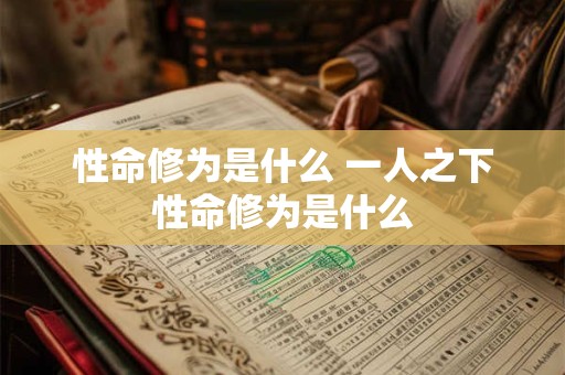 性命修为是什么 一人之下性命修为是什么