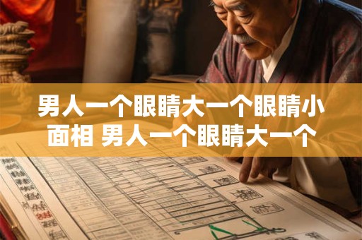 男人一个眼睛大一个眼睛小面相 男人一个眼睛大一个眼睛小面相代表什么
