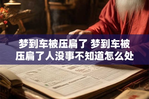 梦到车被压扁了 梦到车被压扁了人没事不知道怎么处理