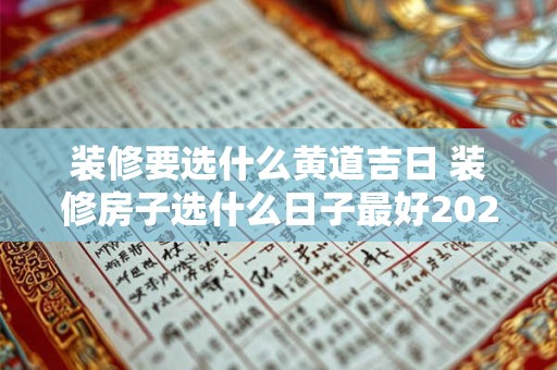装修要选什么黄道吉日 装修房子选什么日子最好2025