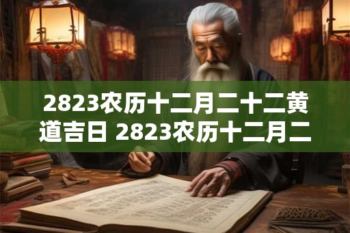 2823农历十二月二十二黄道吉日 2823农历十二月二十二黄道吉日适合搬家吗