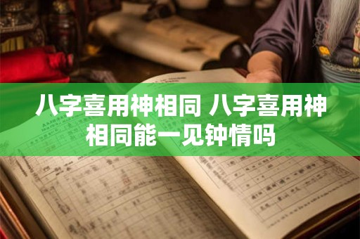 八字喜用神相同 八字喜用神相同能一见钟情吗