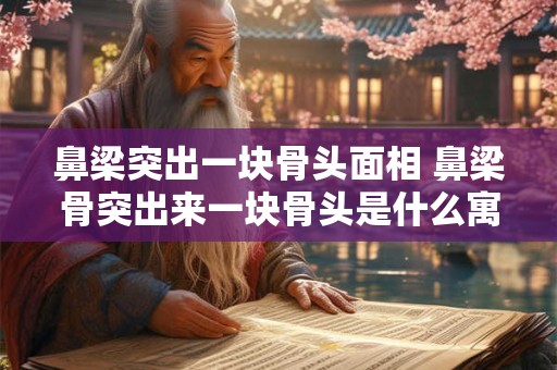鼻梁突出一块骨头面相 鼻梁骨突出来一块骨头是什么寓意
