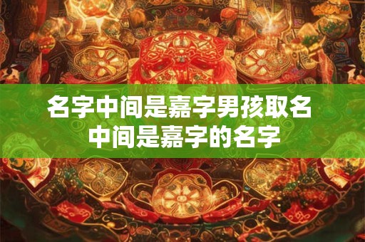 名字中间是嘉字男孩取名 中间是嘉字的名字