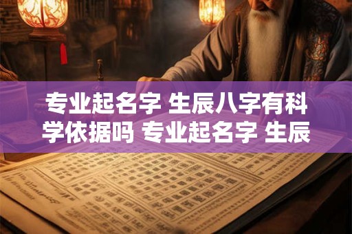 专业起名字 生辰八字有科学依据吗 专业起名字 生辰八字有科学依据吗怎么起