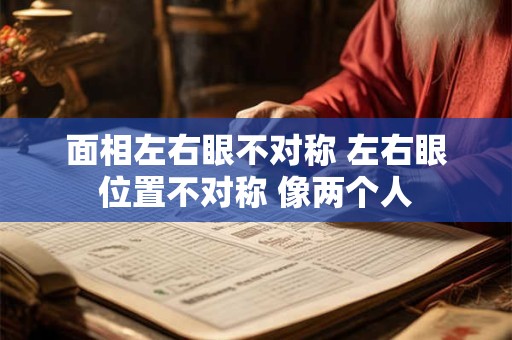 面相左右眼不对称 左右眼位置不对称 像两个人