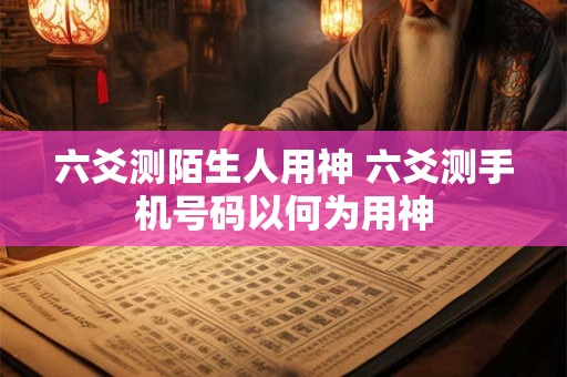 六爻测陌生人用神 六爻测手机号码以何为用神