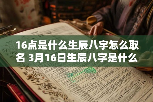 16点是什么生辰八字怎么取名 3月16日生辰八字是什么