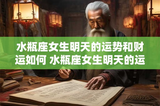 水瓶座女生明天的运势和财运如何 水瓶座女生明天的运势和财运如何呢