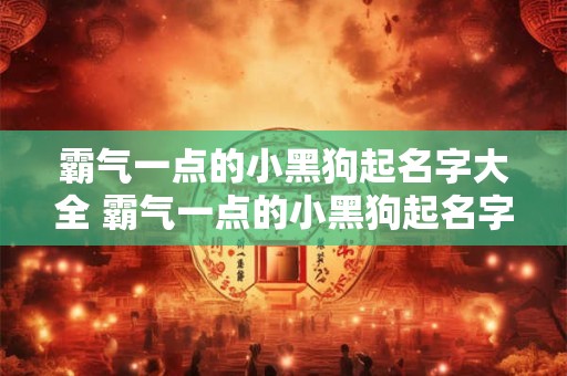 霸气一点的小黑狗起名字大全 霸气一点的小黑狗起名字大全两个字