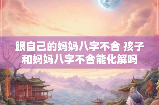 跟自己的妈妈八字不合 孩子和妈妈八字不合能化解吗