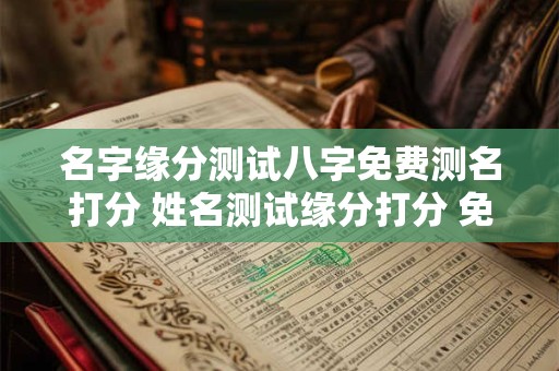 名字缘分测试八字免费测名打分 姓名测试缘分打分 免费