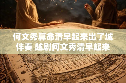 何文秀算命清早起来出了城伴奏 越剧何文秀清早起来出了城伴奏茅威涛