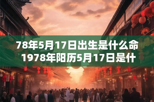 78年5月17日出生是什么命 1978年阳历5月17日是什么星座