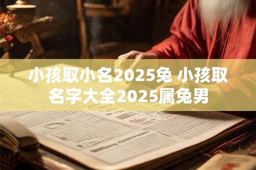 小孩取小名2025兔 小孩取名字大全2025属兔男