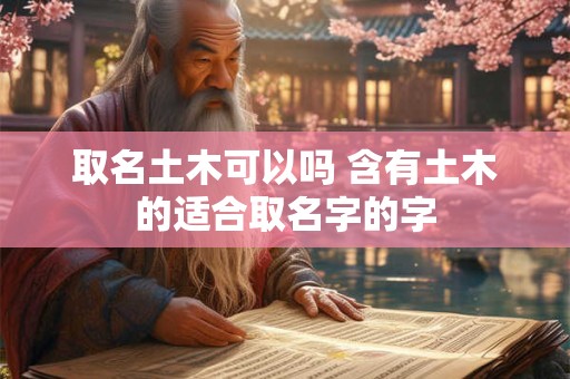 取名土木可以吗 含有土木的适合取名字的字