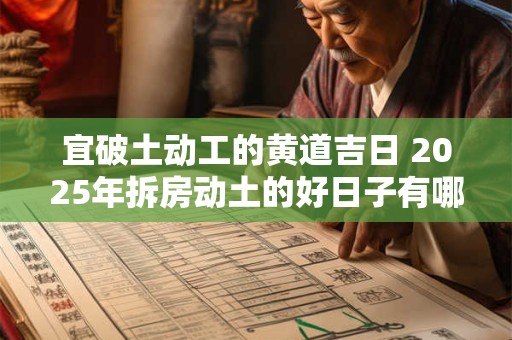 宜破土动工的黄道吉日 2025年拆房动土的好日子有哪些