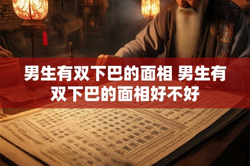男生有双下巴的面相 男生有双下巴的面相好不好