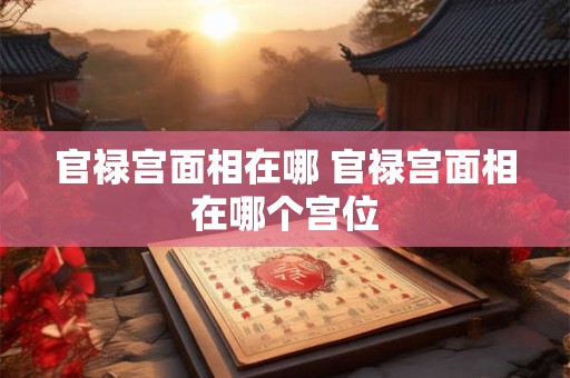 官禄宫面相在哪 官禄宫面相在哪个宫位