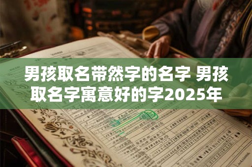 男孩取名带然字的名字 男孩取名字寓意好的字2025年属龙
