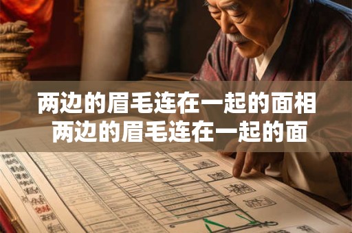 两边的眉毛连在一起的面相 两边的眉毛连在一起的面相女人
