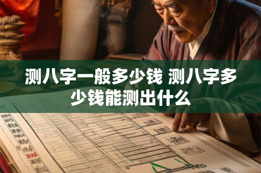 测八字一般多少钱 测八字多少钱能测出什么