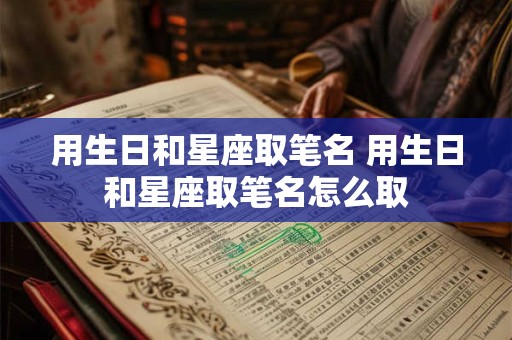 用生日和星座取笔名 用生日和星座取笔名怎么取