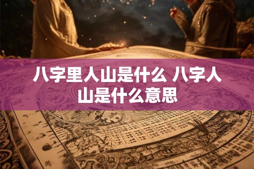 八字里人山是什么 八字人山是什么意思