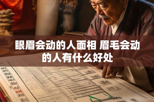 眼眉会动的人面相 眉毛会动的人有什么好处