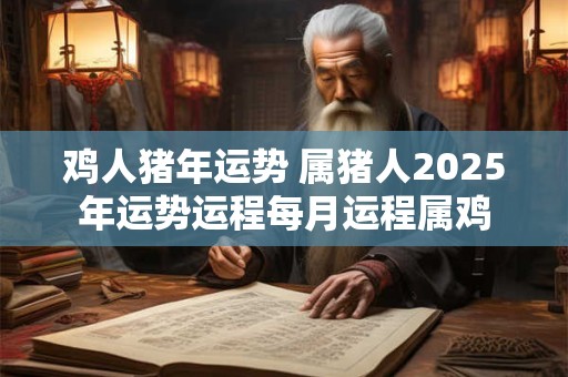 鸡人猪年运势 属猪人2025年运势运程每月运程属鸡
