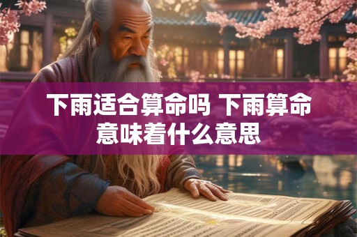 下雨适合算命吗 下雨算命意味着什么意思