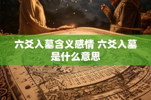 六爻入墓含义感情 六爻入墓是什么意思