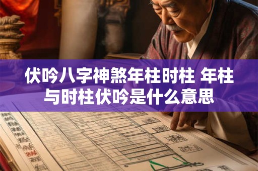 伏吟八字神煞年柱时柱 年柱与时柱伏吟是什么意思