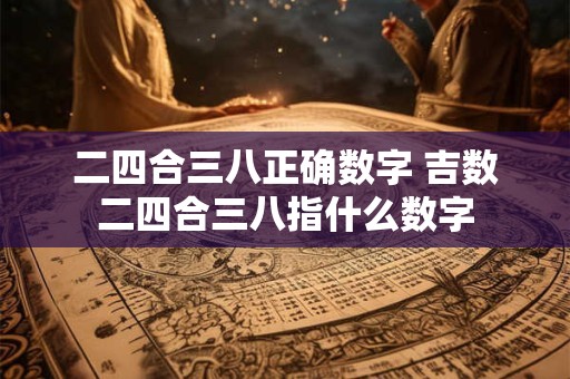 二四合三八正确数字 吉数二四合三八指什么数字