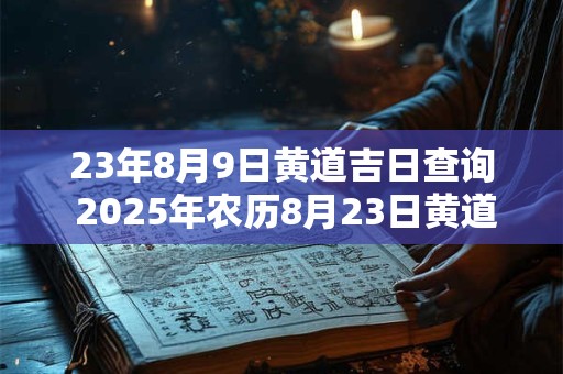 23年8月9日黄道吉日查询 2025年农历8月23日黄道吉日查询