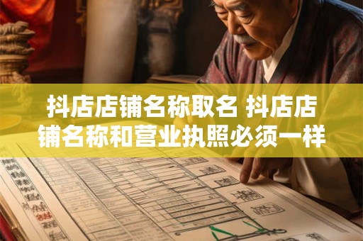 抖店店铺名称取名 抖店店铺名称和营业执照必须一样吗