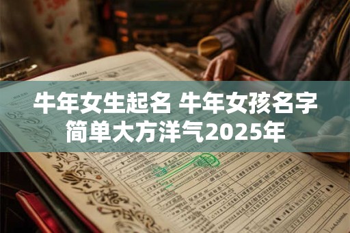 牛年女生起名 牛年女孩名字简单大方洋气2025年