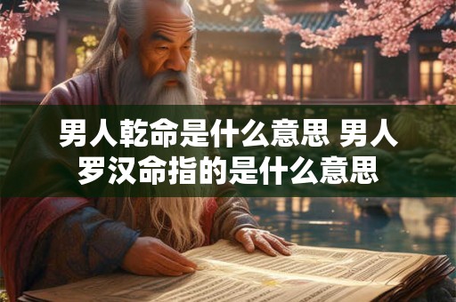 男人乾命是什么意思 男人罗汉命指的是什么意思